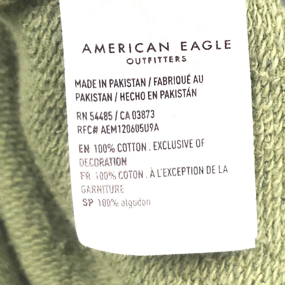 American Eagle Santa Barbara California Graphic Hoodie Mens S Unisex Sage Green